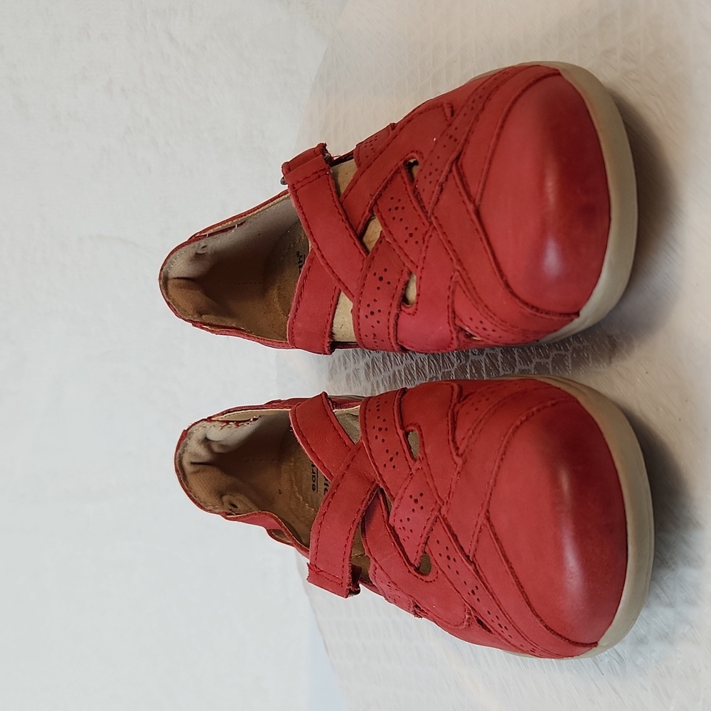 Earth Origins Rapid Teddy Leather Walking Loafer Cushioned Red Size 7 - Picture 3 of 12